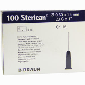 Sterican 0. 60x25 Blau L L 100 Stück - ab 5,69 &euro;