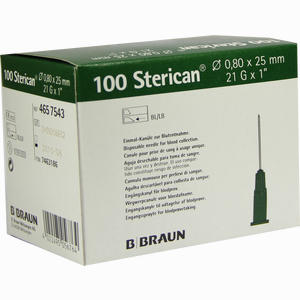 Sterican 21gx1 Kanüle 0.8x25mm Kanülen 100 Stück - ab 9,85 €
