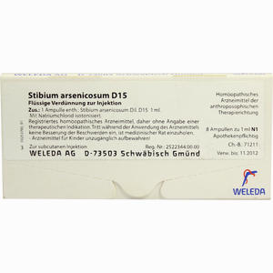 Stibium Arsenicosum D15 Ampullen 8 x 1 ml - ab 24,09 €