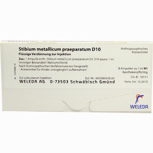 Stibium Met Praep D10 Ampullen 8 x 1 ml - ab 26,86 €
