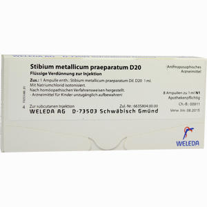 Stibium Met Praep D20 Ampullen 8 x 1 ml - ab 28,25 €
