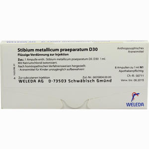 Stibium Met Praep D30 Ampullen 8 x 1 ml - ab 28,72 €