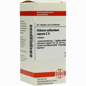 Stibium Sulfuratum Nigrum C6 Tabletten 80 Stück - ab 0,00 &euro;