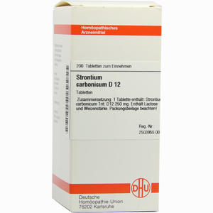 Strontium Carbonicum D12 Tabletten 200 Stück - ab 0,00 &euro;