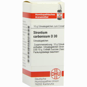 Strontium Carbonicum D30 Globuli 10 g - ab 9,10 €