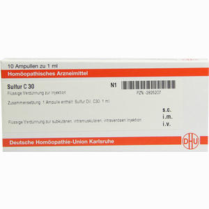 Sulfur C30 Ampullen 10 x 1 ml - ab 0,00 &euro;