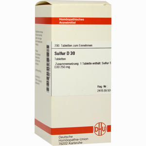 Sulfur D30 Tabletten 200 Stück - ab 0,00 &euro;