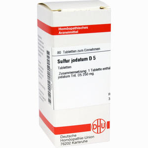 Sulfur Jodat D5 Tabletten 80 Stück - ab 0,00 €