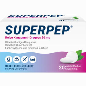 Superpep Reise Kaugummi- Dragees 20mg Kaudragees 20 Stück - ab 13,24 €
