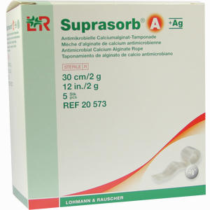 Suprasorb A+ Ag Antimikrobielle Calciumalginat- Tamponade 30cm/2g Tpo 5 Stück - ab 136,54 &euro;