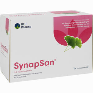 Synapsan 240 Mg Filmtabletten 120 Stück - ab 104,70 &euro;
