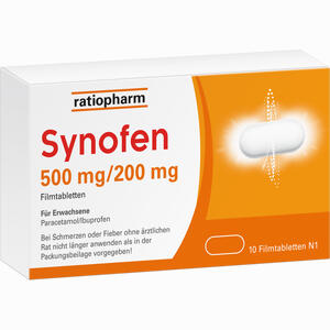 Synofen 500 Mg/200 Mg Filmtabletten 10 Stück - ab 2,92 €