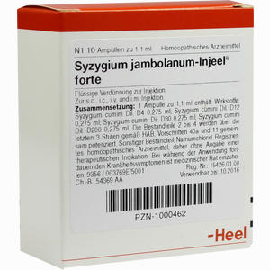Syzygium Jambolanum- Injeel Forte Ampullen  10 Stück - ab 17,72 €