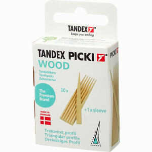 Tandex Picki Wood - Zahnst. Holz Dreieckig Zahnbürste 80 x 1 Stück - ab 3,93 €