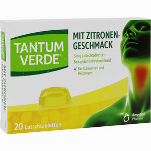 Tantum Verde 3mg mit Zitronengeschmack Lutschtabletten  20 Stück - ab 6,00 €