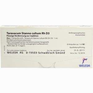 Taraxacum Stan Cul Rh D3 Ampullen 8 x 1 ml - ab 23,59 €
