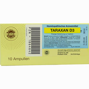 Taraxan D3 Flüssige Verdünnung zur Injektion Ampullen 10 x 1 ml - ab 0,00 &euro;