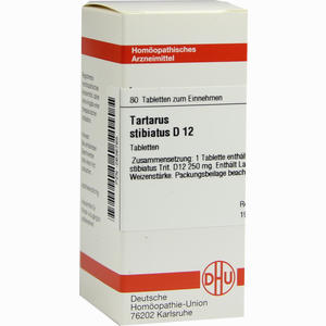 Tartarus Stibiatus D12 Tabletten 80 Stück - ab 0,00 €