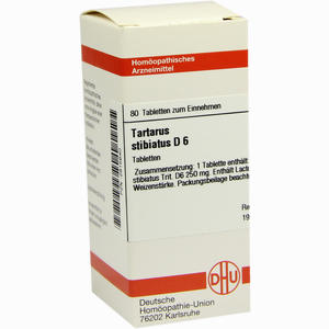 Tartarus Stibiatus D6 Tabletten 80 Stück - ab 8,72 €