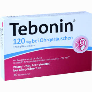 Tebonin 120mg bei Ohrgeräuschen Filmtabletten 30 Stück - ab 0,00 &euro;