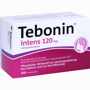 Tebonin Intens 120mg Filmtabletten 200 Stück Tebonin Intens 120mg Filmtabletten 200 Stück