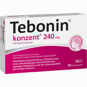 Tebonin Konzent 240mg Filmtabletten  30 Stück - ab 35,94 €