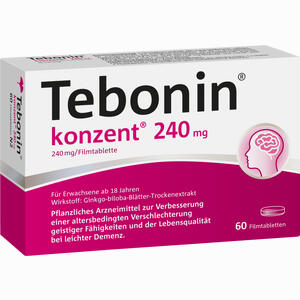 Tebonin Konzent 240mg Filmtabletten  60 Stück - ab 66,96 €