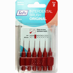 Tepe Interdentalbürste Rot 0.5mm Zahnbürste 6 Stück - ab 2,88 €