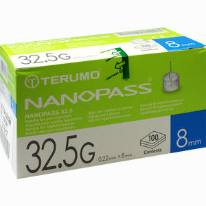 Terumo Nanopass 32.5 Pen Kanüle 0.22x8mm Kanülen 100 Stück - ab 14,61 €