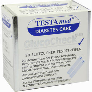 Testamed Glucocheck Plus Blutzuckermessstreifen Teststreifen 50 Stück