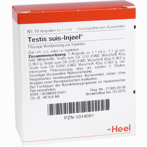 Testis Suis- Injeel Ampullen  10 Stück - ab 0,00 &euro;