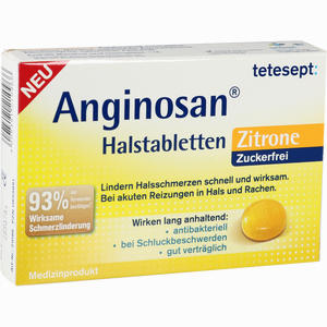 Tetesept Anginosan Halstabletten Zitrone zuckerfrei Lutschtabletten 20 Stück - ab 3,03 €