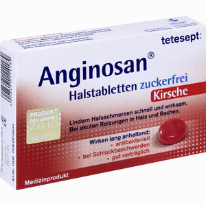 Tetesept Anginosan Kirsche Lutschtabletten zuckerfrei  20 Stück - ab 2,89 €
