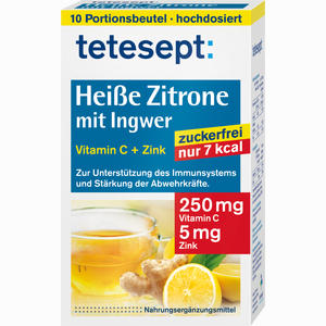Tetesept Heiße Zitrone mit Ingwer zuckerfrei Pulver 10 x 3 g - ab 1,84 €
