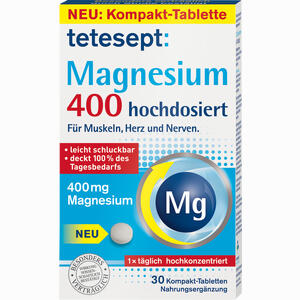 Tetesept Magnesium 400 Tabletten 30 Stück - ab 1,85 €