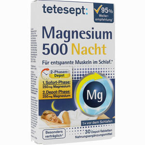 Tetesept Magnesium 500 Nacht Tabletten 30 Stück - ab 3,21 €