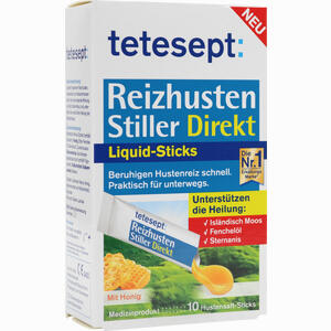Tetesept Reizhusten Stiller Direkt Liquid Sticks Beutel 10 Stück - ab 2,71 €