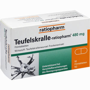 Teufelskralle- Ratiopharm Filmtabletten 50 Stück - ab 10,45 €