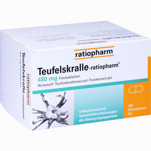 Teufelskralle- Ratiopharm Filmtabletten 100 Stück - ab 15,98 €