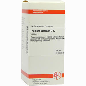 Thallium Acet D12 Tabletten 200 Stück - ab 0,00 &euro;