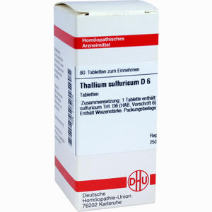 Thallium Sulf D6 Tabletten 80 Stück - ab 0,00 &euro;