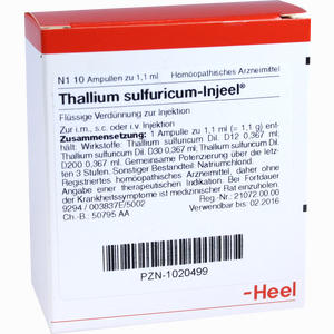 Thallium Sulfuricum- Injeel Ampullen  10 Stück - ab 0,00 &euro;