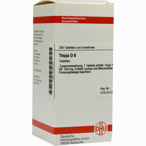Thuja D6 Tabletten 200 Stück - ab 0,00 &euro;