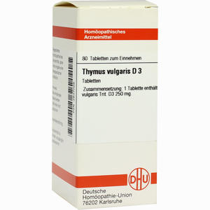 Thymus Vulg D3 Tabletten 80 Stück - ab 0,00 €
