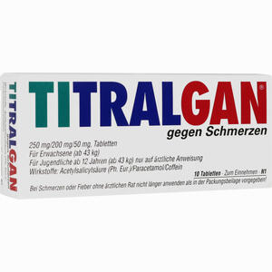 Abbildung von Titralgan gegen Schmerzen Tabletten 10 Stück