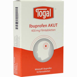 Togal Ibuprofen Akut 400mg Filmtabletten 10 Stück - ab 0,00 &euro;