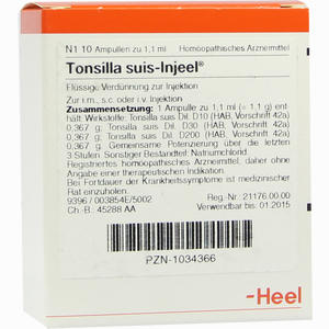 Tonsilla Suis- Injeel Ampullen  10 Stück - ab 22,55 €