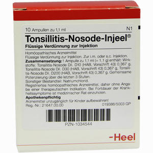 Tonsillitis- Nosode- Injeel Ampullen  10 Stück - ab 18,93 €