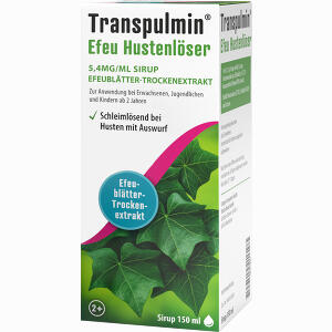 Transpulmin Efeu Hustenlöser 5. 4 Mg/Ml Sirup 150 ml - ab 6,96 &euro;