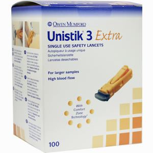 Unistik 3 Extra Lanzetten  100 Stück - ab 10,79 €